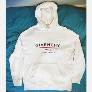 Givenchy 3 Avenue George V White Hoodie L